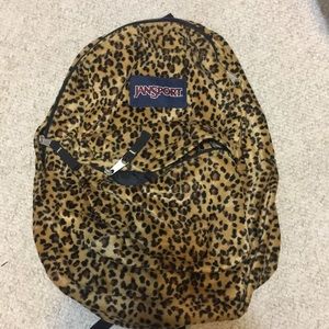 Jansport cheetah print book bag